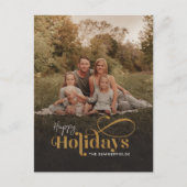 Kerstfamilie Foto Festive Modern Feestdagenkaart (Voorkant)