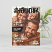 Kerstfamilie Foto Vakantie Magazine Hoesje Kaart (Staand voorkant)