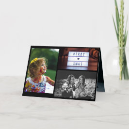 Kerstfamilie Foto Wenskaart Feestdagen Kaart