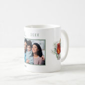 Kerstfamilie foto witte warme drink koffiemok (Voorkant rechts)