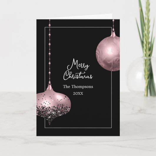 Kerstfamilie fotocollage-feestdag feestdagen kaart (Voorkant)