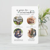 Kerstfamilie Fotocollage jaar in Afbeelding Feestdagenkaart (Staand voorkant)