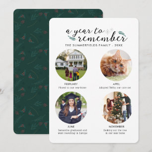 Kerstfamilie Fotocollage jaar in Afbeelding Feestdagenkaart