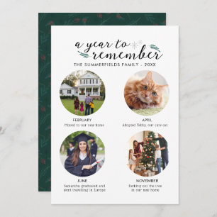 Kerstfamilie Fotocollage jaar in Afbeelding Feestdagenkaart