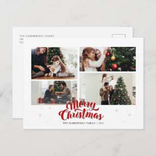 kerstfamilie foto's collage feestdagenkaart