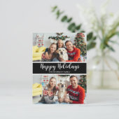 kerstfamilie foto's collage feestdagenkaart (Staand voorkant)