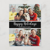 kerstfamilie foto's collage feestdagenkaart (Voorkant)