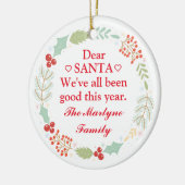 kerstfamilie foto's geweldige kerstman keramisch ornament (Links)