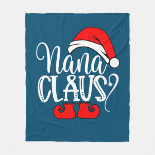 kerstfamilie geeft Funny Nanna Santa Nana Clau Fleece Deken
