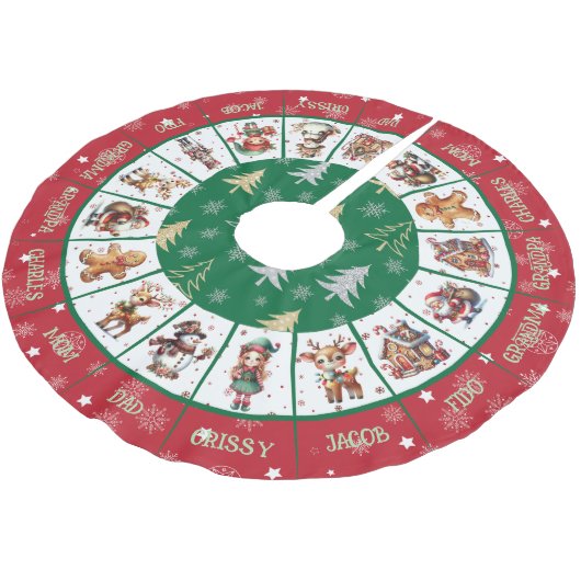 Kerstfamilie Kerstboom Rok (Gekanteld)