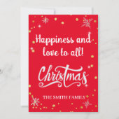 Kerstfamilie, kerstkaart (Voorkant)