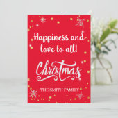 Kerstfamilie, kerstkaart (Staand voorkant)