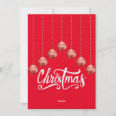 Kerstfamilie, kerstkaart (Achterkant)