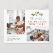 Kerstfamilie: nieuwe zalen foto's verplaatsen aankondigingskaart (Voorkant)