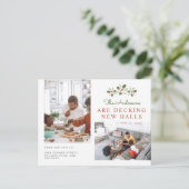 Kerstfamilie: nieuwe zalen foto's verplaatsen aankondigingskaart (Staand voorkant)