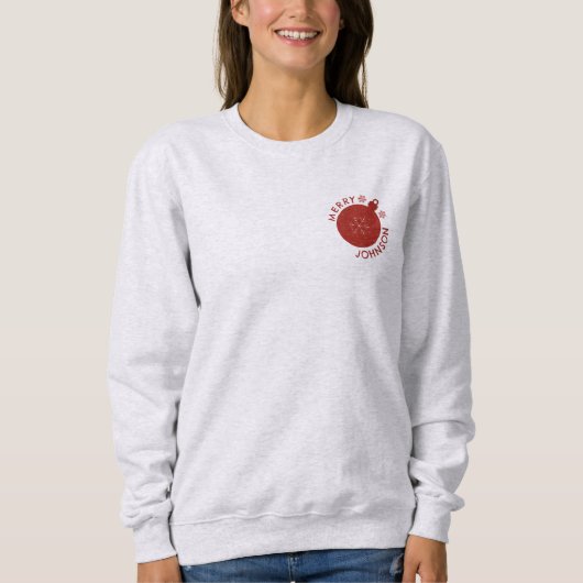 Kerstfamilie Snowflake gepersonaliseerd Trui (Voorkant)