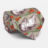 Kerstfamilie Stropdas (Opgerold)