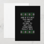 Kerstfamilie Wintervakantie Ugly Sweater Styl Kaart (Voorkant / Achterkant)