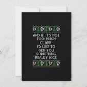 Kerstfamilie Wintervakantie Ugly Sweater Styl Kaart (Voorkant)