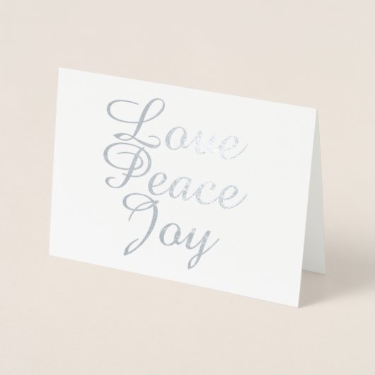 KERSTFAMILIEFOTO KART VREDE LIEFDE VREUGDE IN FOLI FOLIE KAARTEN (Voorkant)