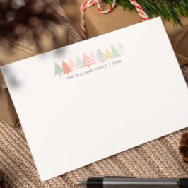 KERSTFAMILIEKAARTEN Vrolijke Kerstboom Notitiekaartje