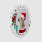 kerstfamilienaam Foto Ornament (voorkant)