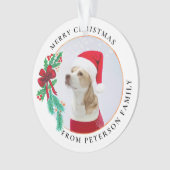 kerstfamilienaam Foto Ornament (voorkant)