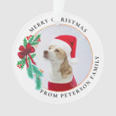 kerstfamilienaam Foto Ornament (voorkant)