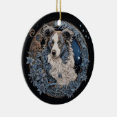 Kerstfantasie Aussie Keramisch Ornament (Rechts)