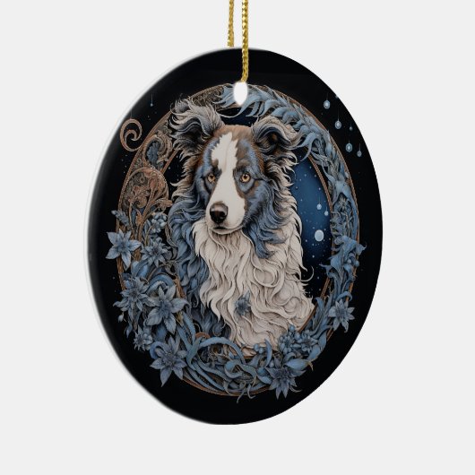 Kerstfantasie Aussie Keramisch Ornament (Rechts)