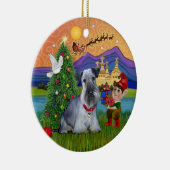 Kerstfantasie - Cesky Terrier Keramisch Ornament (Rechts)