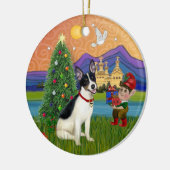 Kerstfantasie - Rat Terrier Keramisch Ornament (Links)