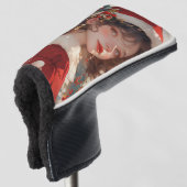 Kerstfantasie: Romantisch Holiday Putter Hoesje Golfheadcover (3/4 voorkant)