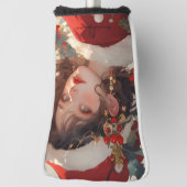 Kerstfantasie: Romantisch Holiday Putter Hoesje Golfheadcover (Draai 90)