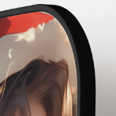 Kerstfantasie: Romantische Pickleball Paddle (Links Detail)