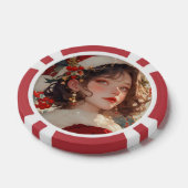 Kerstfantasie: Romantische vakantie poker chips (Enkel)