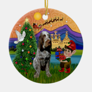 Kerstfantasie - Spinone Italiano (roan) Keramisch Ornament
