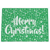 Kerstfavorieten: De kerstman Elf Snowman Santa Groot Cadeauzakje (Voorkant)