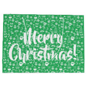 Kerstfavorieten: De kerstman Elf Snowman Santa Groot Cadeauzakje (Achterkant)