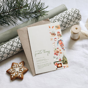 Kerstfavorieten Favoriete Dingen Feestje Kaart
