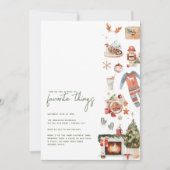 Kerstfavorieten | Favoriete Dingen Feestje Kaart (Voorkant)