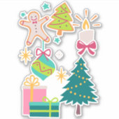 Kerstfavorieten Grote Sticker (Voorkant)