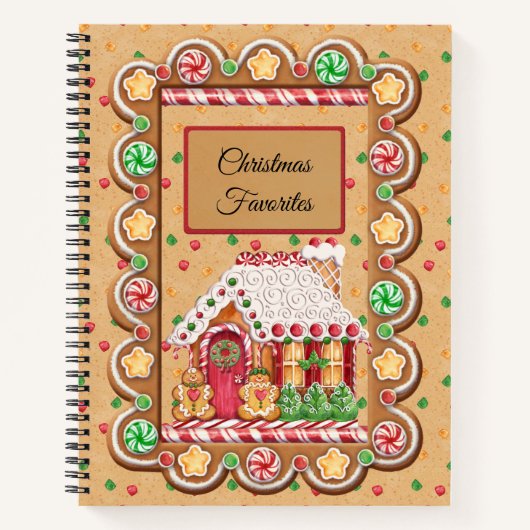 Kerstfavorieten Ontvangerbrood Notitieboek (Voorkant)