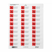 Kerstfavorieten - Red Santa Elf Snowman Monogram Etiket (Full Sheet)