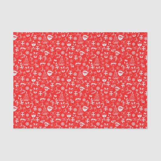 kerstfavorieten: Roodkerstkerstkerstkerstkerstkers Tissuepapier (Voorkant)