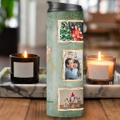 Kerstfee 6 Fotosjabloon Poinsettia Thermosbeker