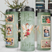 Kerstfee 6 Fotosjabloon Poinsettia Thermosbeker