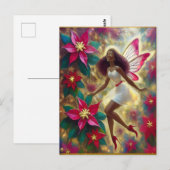 Kerstfee Collectie - Auburn Natuurlijk Haar Briefkaart (Voorkant / Achterkant)