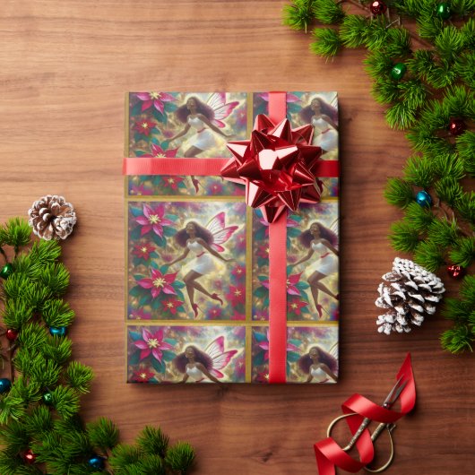 Kerstfee Collectie - Auburn Natuurlijk Haar Cadeaupapier (Feestdagen Geschenken)