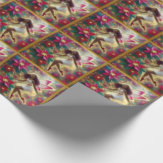 Kerstfee Collectie - Auburn Natuurlijk Haar Cadeaupapier (Hoek)